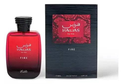 Perfume Aromático Acuático Unisex HAWAS FIRE EDP 100ml